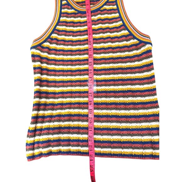 Veronica Beard Multicolor Striped Knit Sleeveless Tank Top Women's S Cotton Blen - Picture 14 of 15